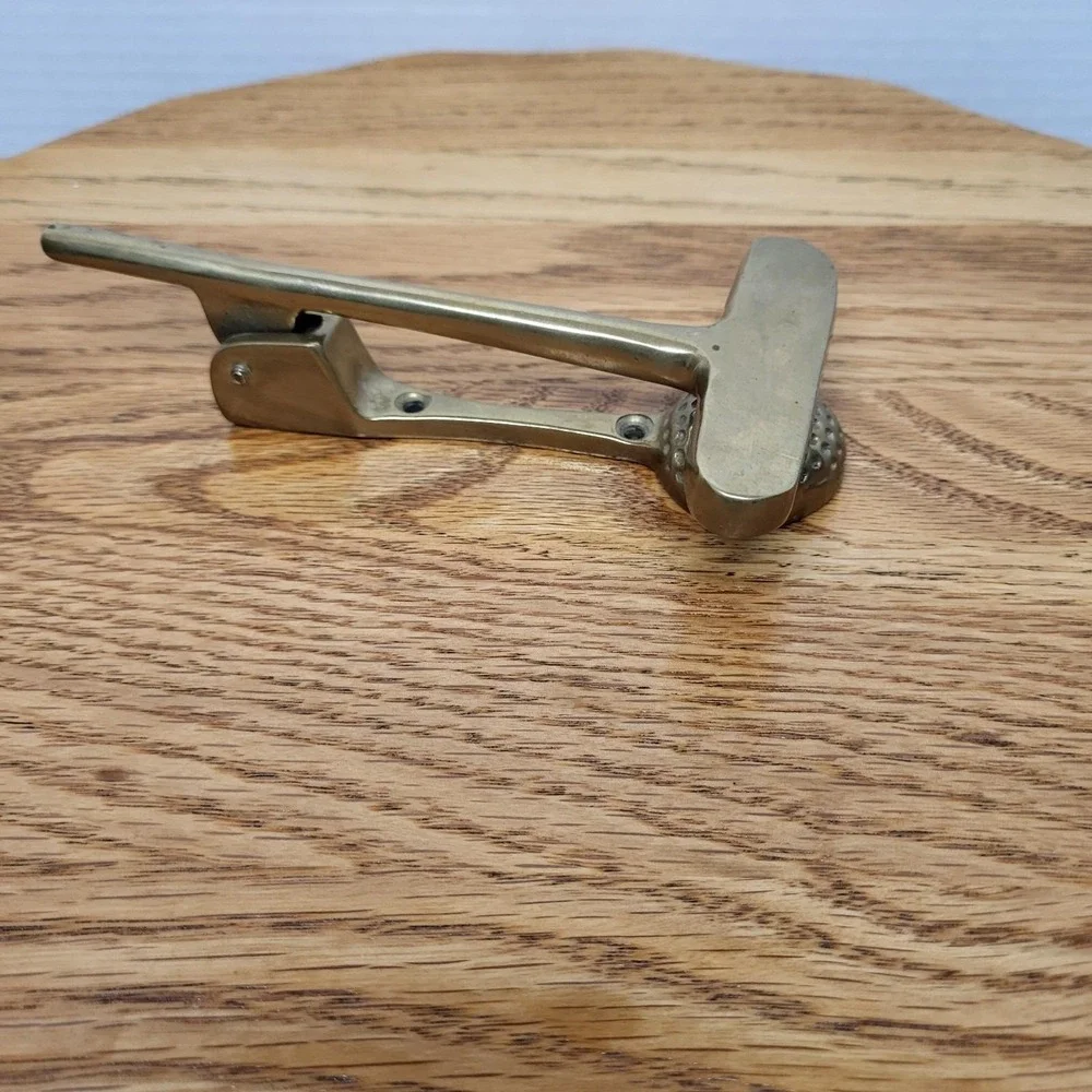VTG Brass Golf Club Putter And Golf Ball Door Knocker